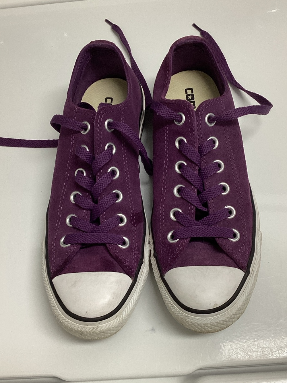 Converse Purple Low-Top Canvas Sneakers